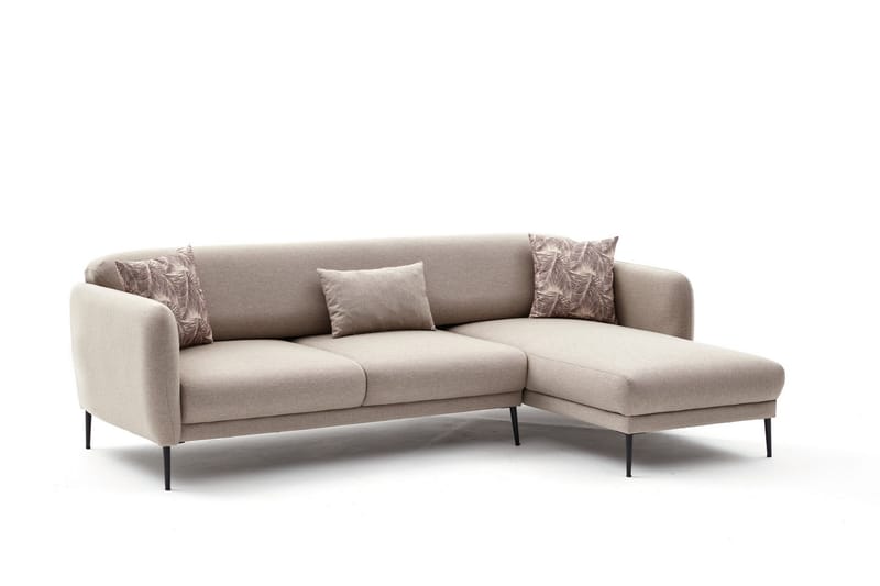 Divansovesofa 3-seters Genna - Beige - Møbler - Sofaer - Sovesofaer - Hjørnesovesofa