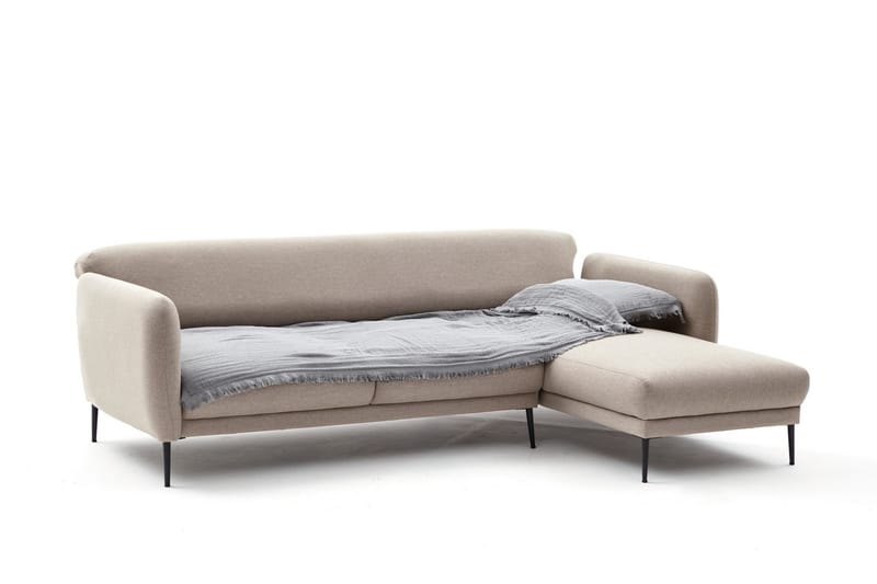 Divansovesofa 3-seters Genna - Beige - Møbler - Sofaer - Sovesofaer - Hjørnesovesofa