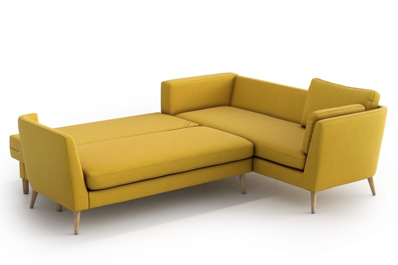 Divansovesofa Espelund - Gul - Møbler - Sofaer - Sovesofaer - Hjørnesovesofa