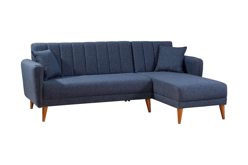 Hjørnesovesofa Beatris - Mørkeblå - Møbler - Sofaer - Sovesofaer - Hjørnesovesofa