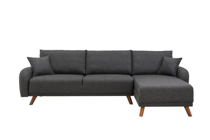 Hjørnesovesofa Malkiat - Antrasitt - Møbler - Sofaer - Sovesofaer - Hjørnesovesofa