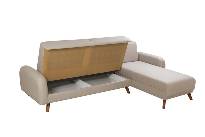 Hjørnesovesofa Malkiat - Cream - Møbler - Sofaer - Sovesofaer - Hjørnesovesofa