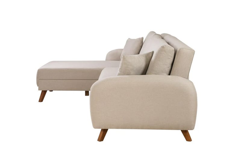 Hjørnesovesofa Malkiat - Cream - Møbler - Sofaer - Sovesofaer - Hjørnesovesofa