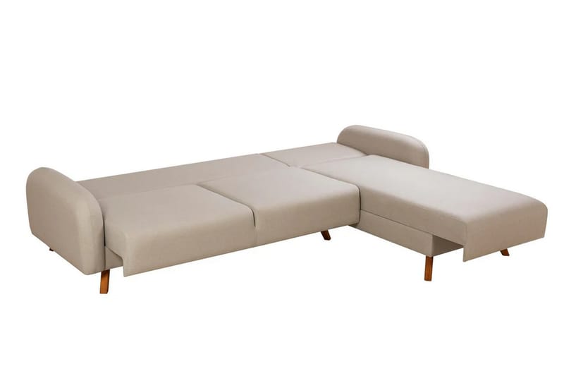 Hjørnesovesofa Malkiat - Cream - Møbler - Sofaer - Sovesofaer - Hjørnesovesofa