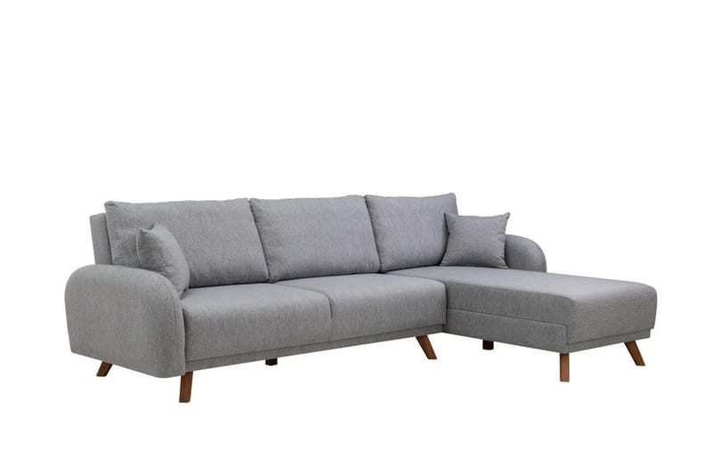 Hjørnesovesofa Malkiat - Grå - Møbler - Sofaer - Sovesofaer - Hjørnesovesofa