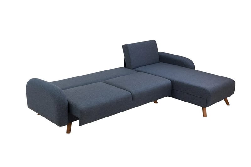 Hjørnesovesofa Malkiat - Mørkeblå - Møbler - Sofaer - Sovesofaer - Hjørnesovesofa