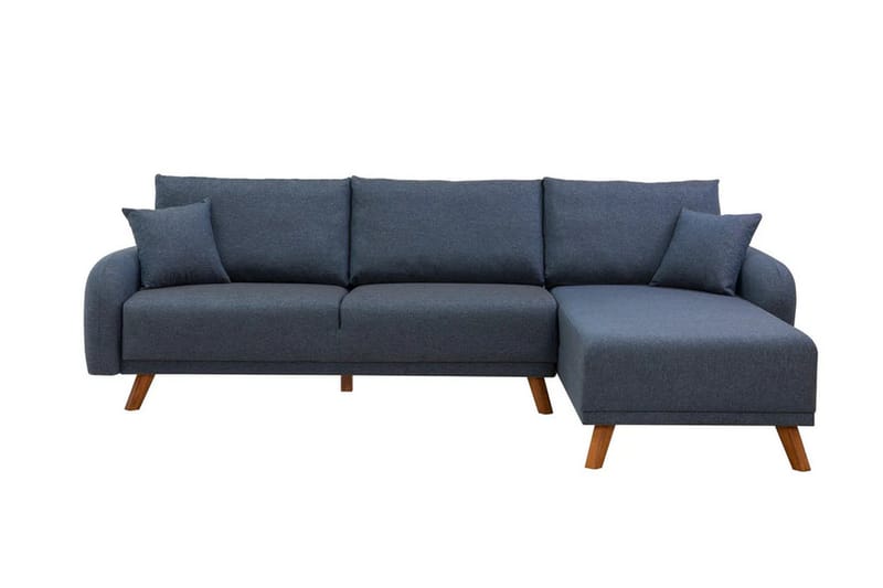 Hjørnesovesofa Malkiat - Mørkeblå - Møbler - Sofaer - Sovesofaer - Hjørnesovesofa