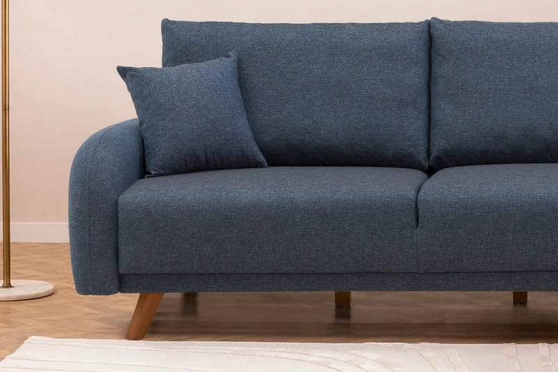 Hjørnesovesofa Malkiat - Mørkeblå - Møbler - Sofaer - Sovesofaer - Hjørnesovesofa