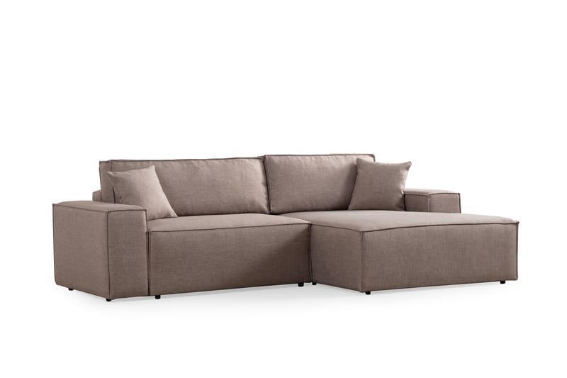 Hjørnesovesofa Munehiro - Brun - Møbler - Sofaer - Sovesofaer - Hjørnesovesofa