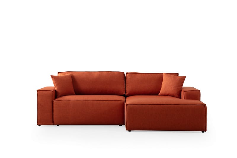 Hjørnesovesofa Munehiro - Oransje - Møbler - Sofaer - Sovesofaer - Hjørnesovesofa