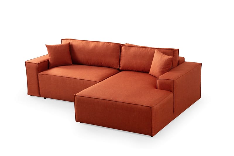 Hjørnesovesofa Munehiro - Oransje - Møbler - Sofaer - Sovesofaer - Hjørnesovesofa