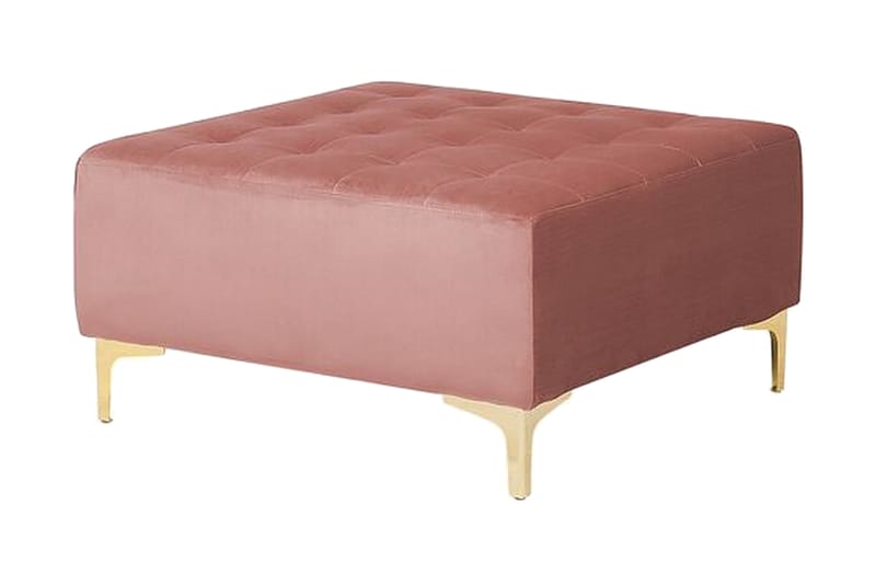 Hjørnesovesofa Stor V + Fotskammel Rosa ABERDEEN - Møbler - Sofaer - Sovesofaer - Hjørnesovesofa