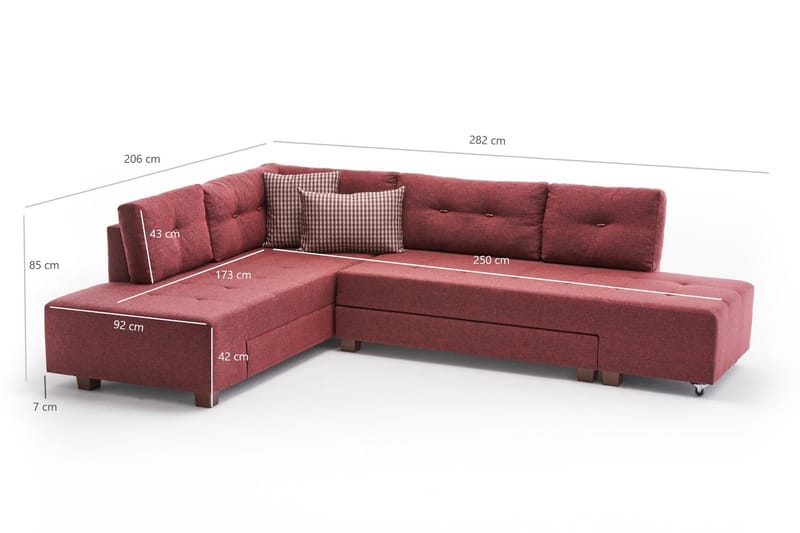 Sovesofa Kypros - Møbler - Sofaer - Sovesofaer - Hjørnesovesofa