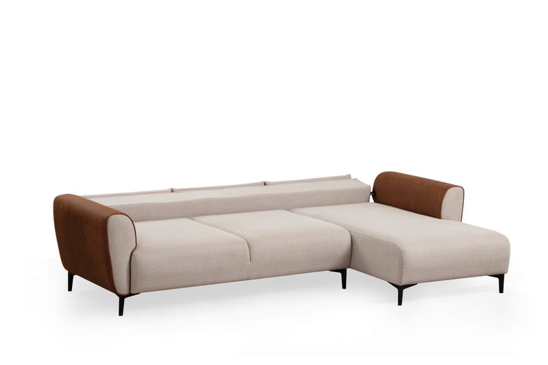 Sovesofa med divan Demeden - Beige - Møbler - Sofaer - Sovesofaer - Hjørnesovesofa