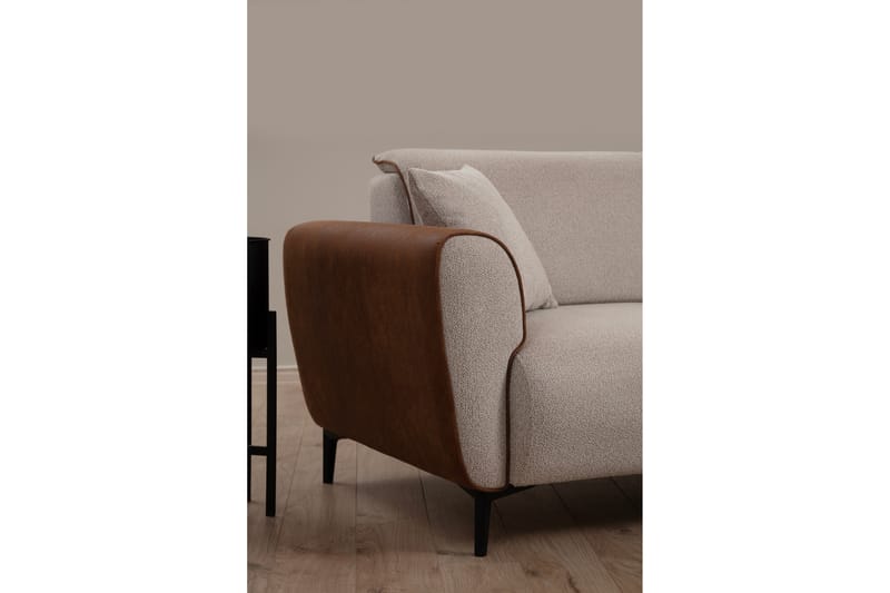 Sovesofa med divan Demeden - Beige - Møbler - Sofaer - Sovesofaer - Hjørnesovesofa