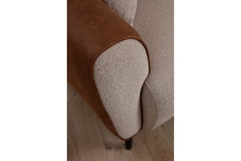 Sovesofa med divan Demeden - Beige - Møbler - Sofaer - Sovesofaer - Hjørnesovesofa