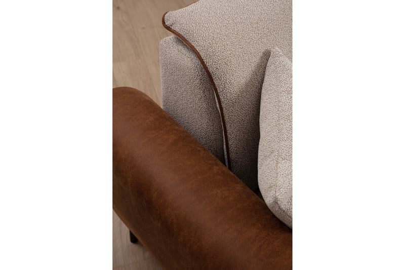 Sovesofa med divan Demeden - Beige - Møbler - Sofaer - Sovesofaer - Hjørnesovesofa