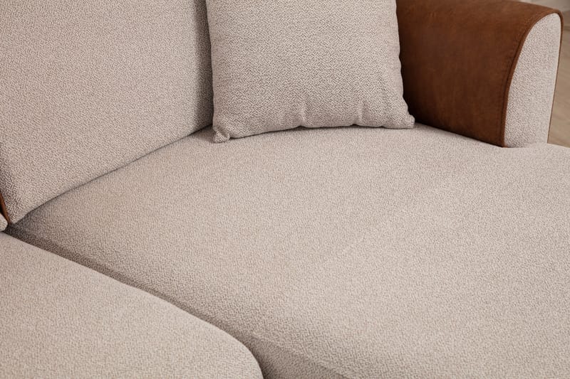 Sovesofa med divan Demeden - Beige - Møbler - Sofaer - Sovesofaer - Hjørnesovesofa