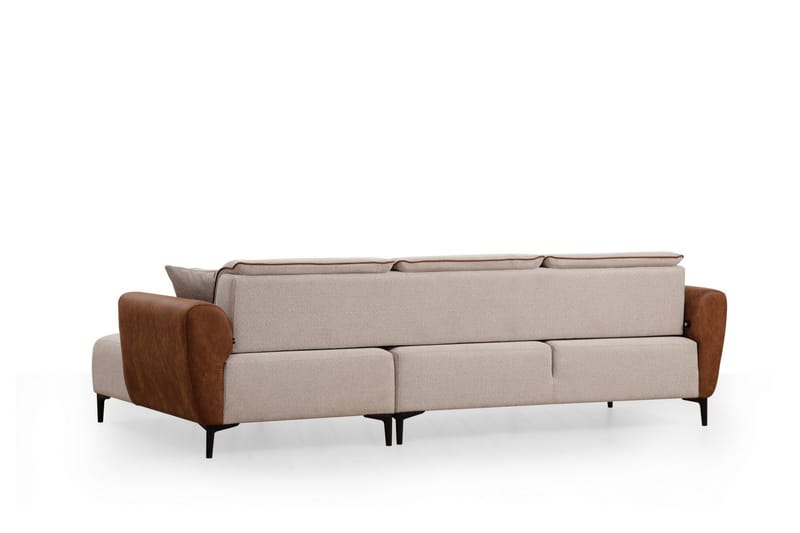 Sovesofa med divan Demeden - Beige - Møbler - Sofaer - Sovesofaer - Hjørnesovesofa