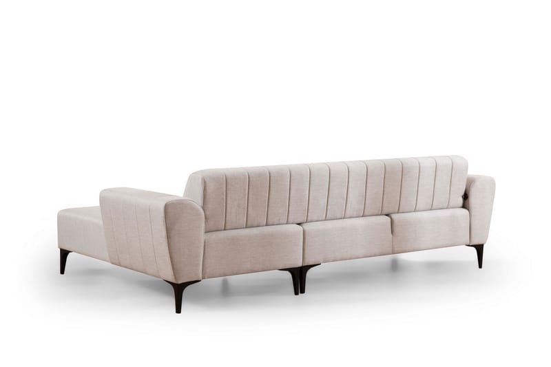 Sovesofa med divan Hamlets - Beige - Møbler - Sofaer - Sovesofaer - Hjørnesovesofa