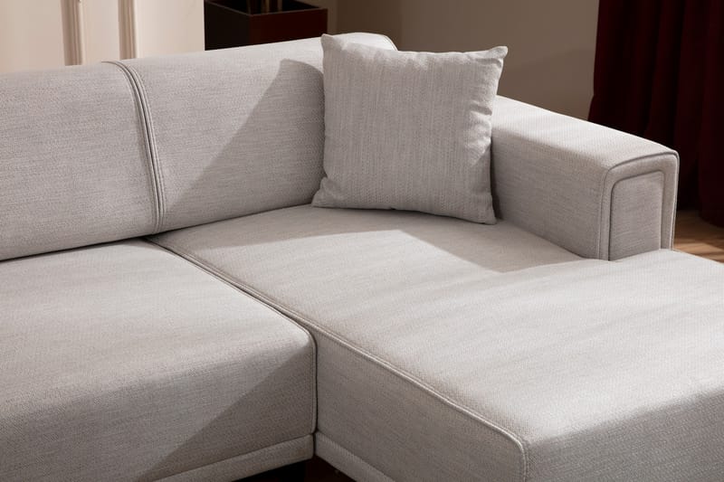 Sovesofa med divan Naoko - Beige - Møbler - Sofaer - Sovesofaer - Hjørnesovesofa