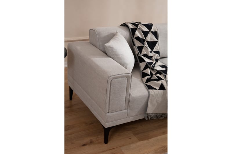 Sovesofa med divan Naoko - Beige - Møbler - Sofaer - Sovesofaer - Hjørnesovesofa