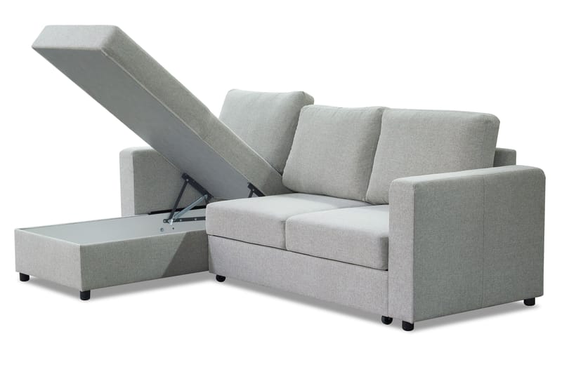 Sovesofa Melaina med Divan Venstre 3-seter - Beige - Møbler - Sofaer - Sovesofaer - Hjørnesovesofa