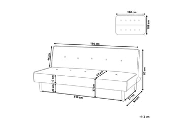 Landstorp Sovesofa 3-seter - Beige/Svart - Møbler - Sofaer - Sovesofaer - 3 seters sovesofa