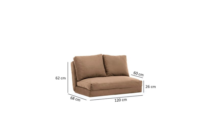 Maydena Sovesofa 2-seter - Lys brun - Møbler - Sofaer - Sovesofaer - 2 seters sovesofa