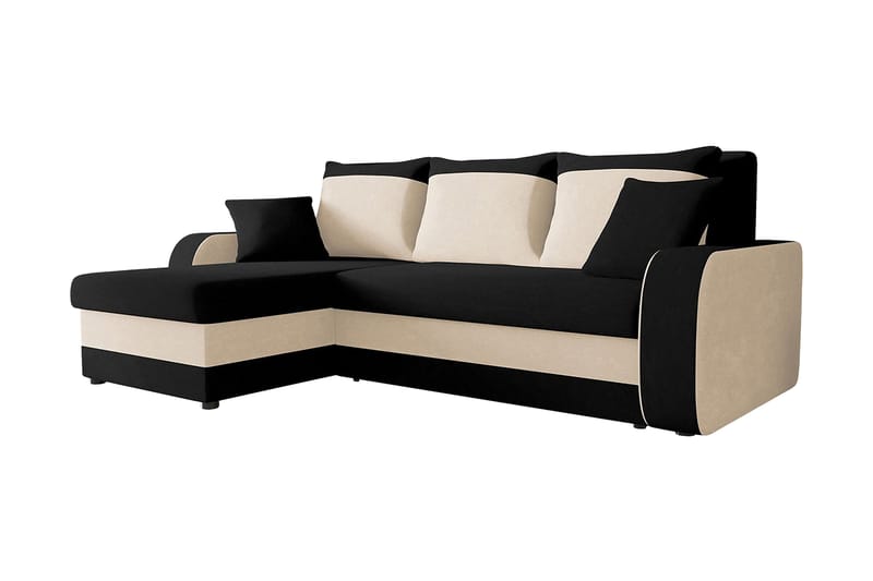 3-seters Hjørnesovesofa Nyarp Universal - Beige/Svart/Hvit - Møbler - Sofaer - Sovesofaer - Sovesofa divan