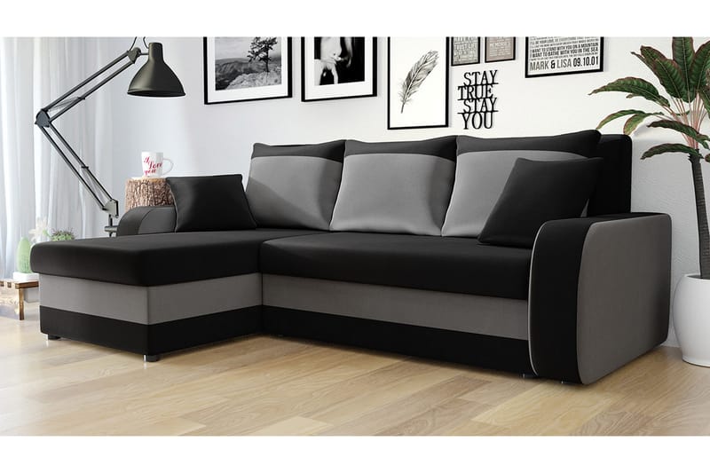 3-seters Hjørnesovesofa Nyarp Universal - Svart - Møbler - Sofaer - Sovesofaer - Sovesofa divan