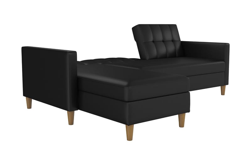 3-sits Divansovesofa Hartford Kunstlær/Svart - Dorel Home - Møbler - Sofaer - Sovesofaer - Sovesofa divan