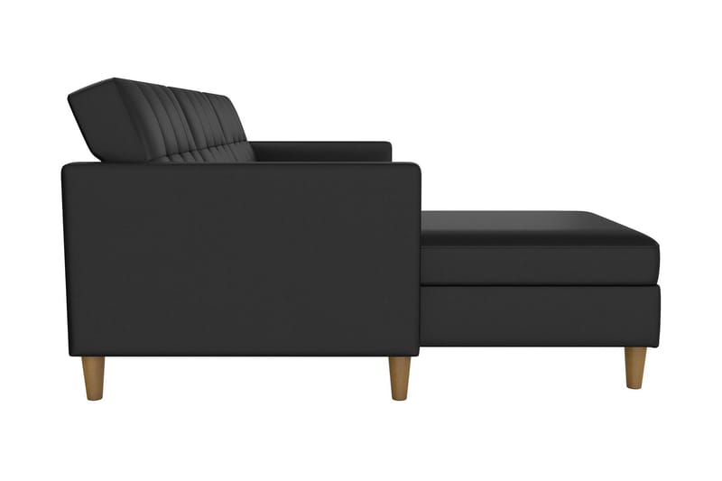 3-sits Divansovesofa Hartford Kunstlær/Svart - Dorel Home - Møbler - Sofaer - Sovesofaer - Sovesofa divan