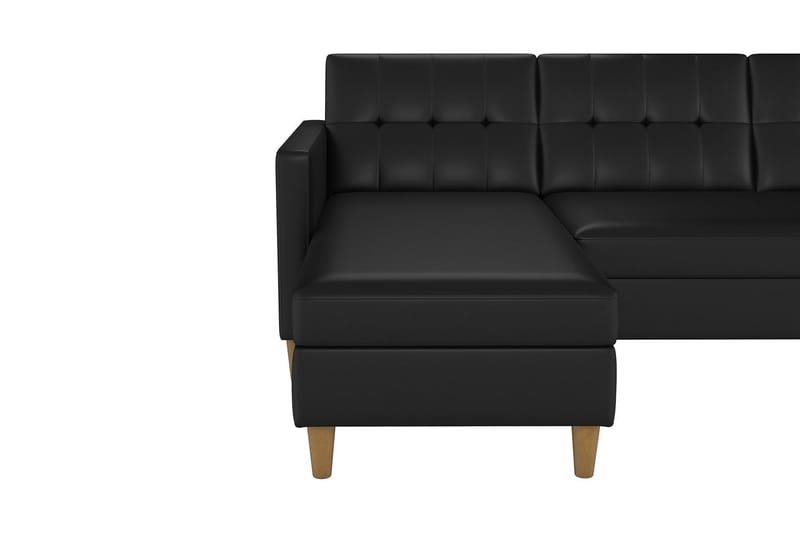 3-sits Divansovesofa Hartford Kunstlær/Svart - Dorel Home - Møbler - Sofaer - Sovesofaer - Sovesofa divan