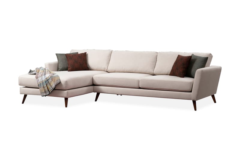 Divansofa Santpedor - Beige - Møbler - Sofaer - Sofaer med sjeselong