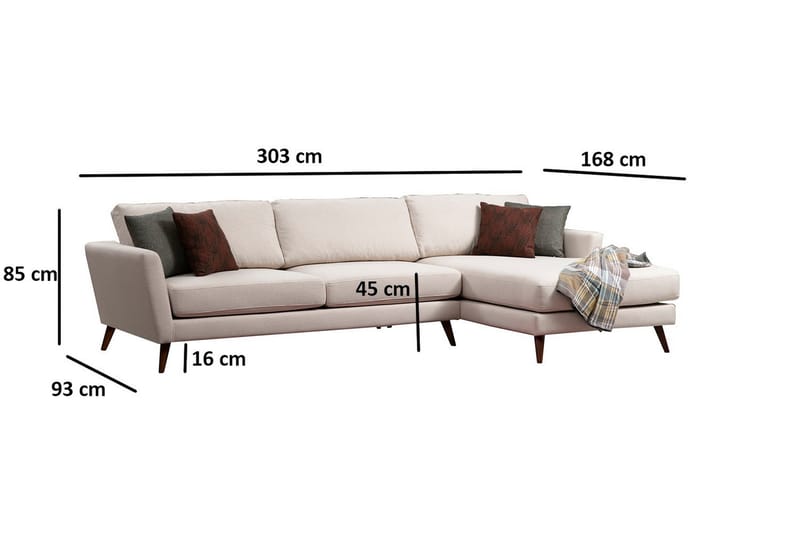 Divansovesofa Santpedor - Beige - Møbler - Sofaer - Sovesofaer - Sovesofa divan