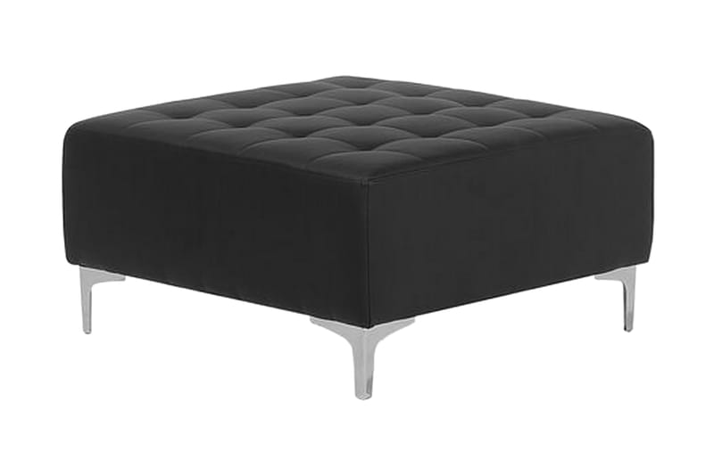 Divansovesofa Stor + Fotskammel Svart ABERDEEN - Møbler - Sofaer - Sovesofaer - Sovesofa divan