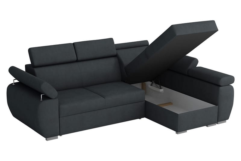 Hjørnesofa Boston Høyre - Brun - Fløyelssofaer - Sovesofa divan