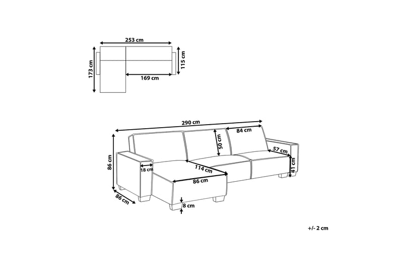 Hjørnesovesofa Dayren Høyre - Beige - Møbler - Sofaer - Sovesofaer - Sovesofa divan