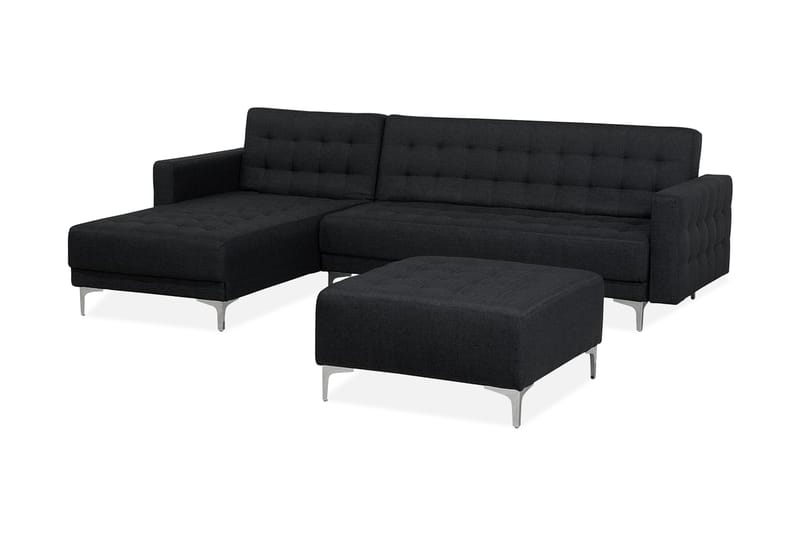 Hjørnesovesofa Westerleigh Høyre med Fotskammel - Grå - Møbler - Sofaer - Sovesofaer - Sovesofa divan