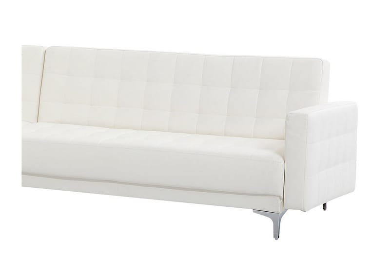 Hjørnesovesofa Westerleigh Large Høyre Kunstlær - Hvit - Møbler - Sofaer - Sovesofaer - Sovesofa divan