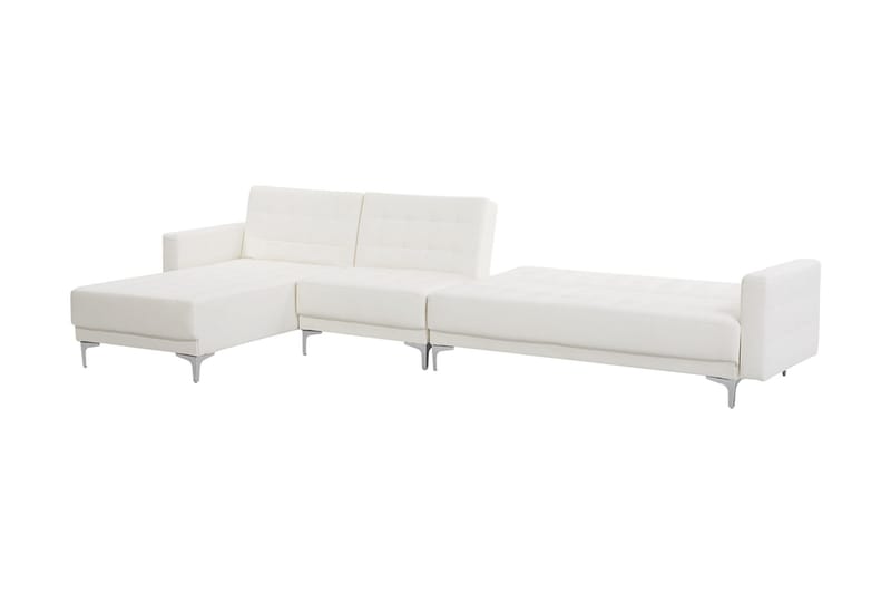 Hjørnesovesofa Westerleigh Large Høyre Kunstlær - Hvit - Møbler - Sofaer - Sovesofaer - Sovesofa divan