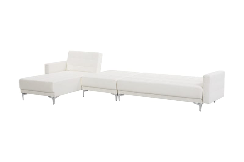 Hjørnesovesofa Westerleigh Large Høyre Kunstlær - Hvit - Møbler - Sofaer - Sovesofaer - Sovesofa divan