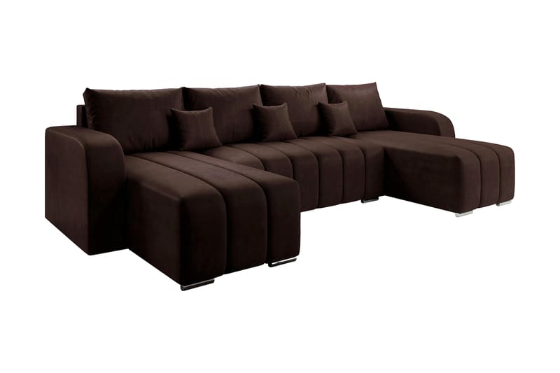 Picazo 8-seters Sovesofa Høyre - Brun - Møbler - Sofaer - Sovesofaer - Sovesofa divan