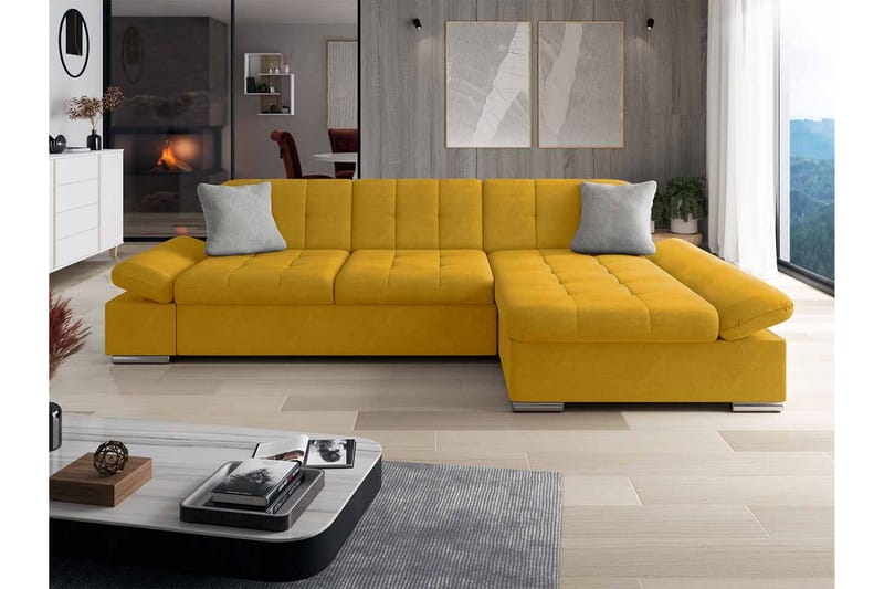 Sovesofa m. Divan Beraka L-formet - Møbler - Sofaer - Sovesofaer - Sovesofa divan