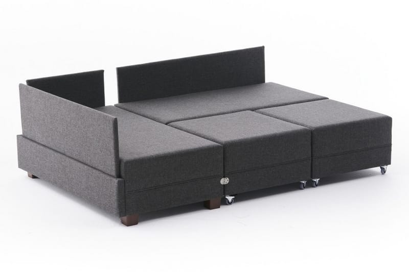 Sovesofa m. Divan Bulgaria 4-seters 140x190 - Antrasitt - Møbler - Sofaer - Sovesofaer - Sovesofa divan