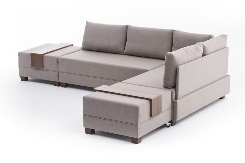 Sovesofa m. Divan Bulgaria 4-seters 140x190 - Krem - Møbler - Sofaer - Sovesofaer - Sovesofa divan