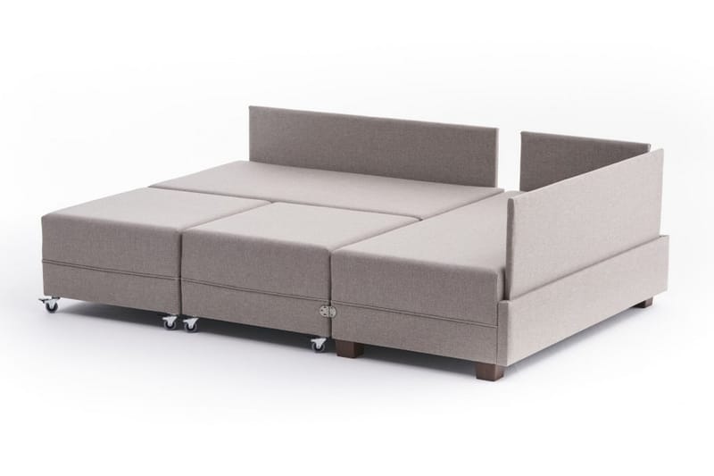 Sovesofa m. Divan Bulgaria 4-seters 140x190 - Krem - Møbler - Sofaer - Sovesofaer - Sovesofa divan