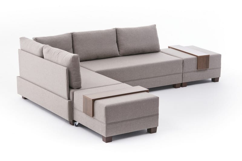 Sovesofa m. Divan Bulgaria 4-seters 140x190 - Krem - Møbler - Sofaer - Sovesofaer - Sovesofa divan