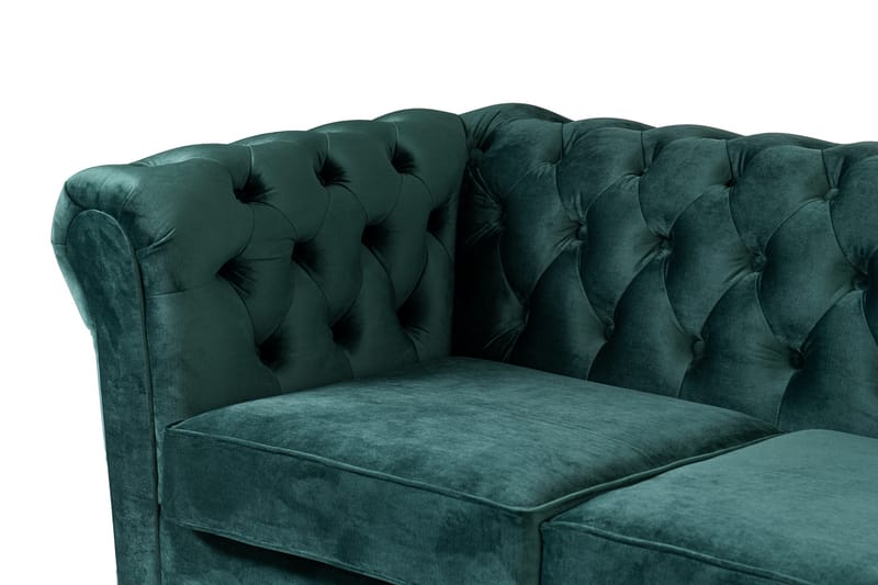 Sovesofa m. Divan Chesterfield Kristina - Mørkegrønn - Møbler - Sofaer - Sovesofaer - Sovesofa divan